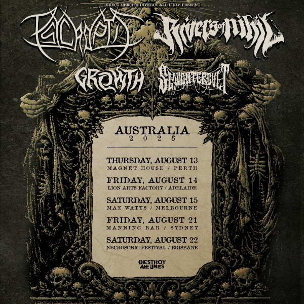 PSYCROPTIC + RIVERS OF NIHIL (USA) CO-HEADLINE TOUR live at Lion Arts Factory - Concert poster