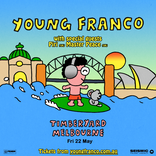 YOUNG FRANCO live at The Timber Yard - Concert poster