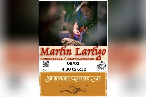 MARTIN LARTIGO live at Brunswick Ballroom in Melbourne on March 08, 2026 - Concert poster