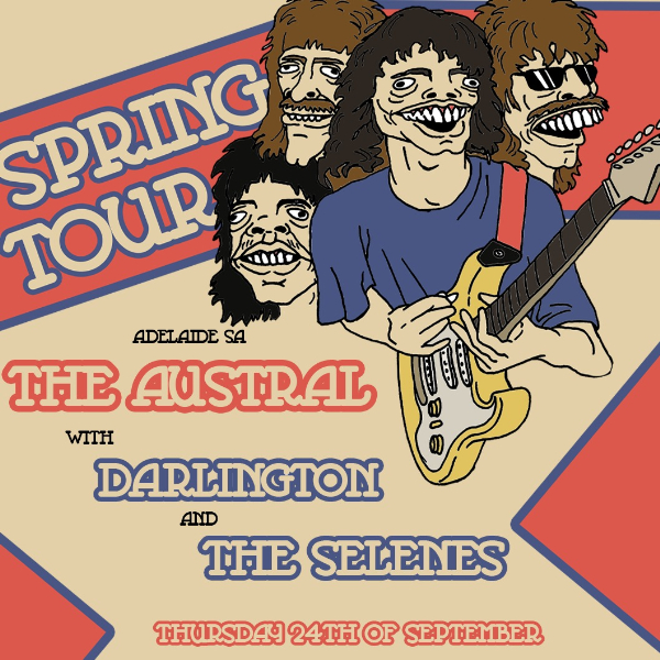 THE GNOMES 'Australian Tour' w/ DARLINGTON + THE SELENES (18+) live at The Austral Hotel - Concert poster