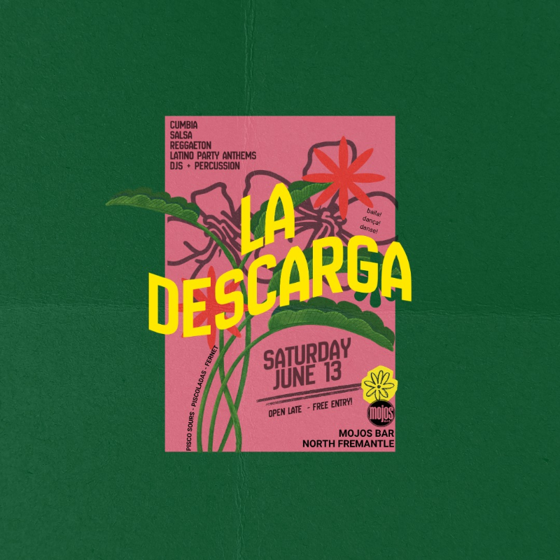 La Descarga live at MOJO'S BAR - Concert poster