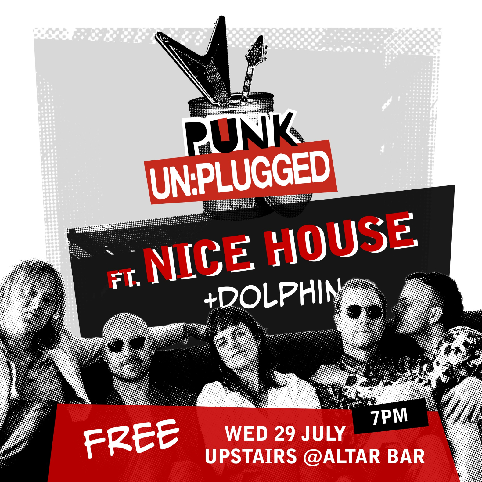 Punk Un:Plugged ft Nice House + Dolphin live at Altar Bar - Concert poster