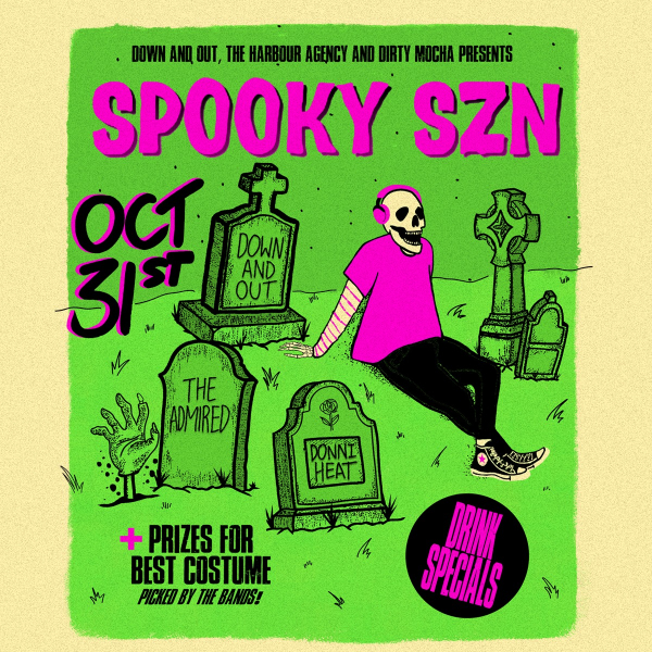 Down and Out - Spooky SZN live at Lowlife Basement Bar - Concert poster
