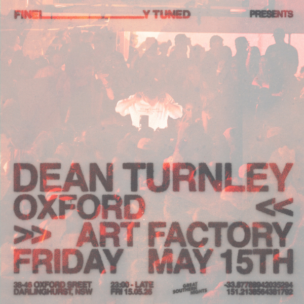 Dean Turnley live at Oxford Art Factory in Sydney on May 15, 2026 - Concert poster