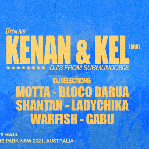 KENAN & KEL (BRA) live at Liberty Hall in Sydney on March 21, 2026 - Concert poster