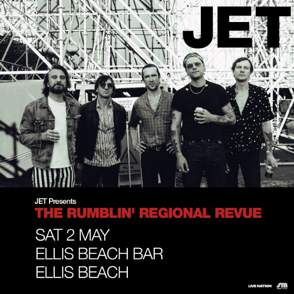 Jet - The Rumblin' Regional Revue live at Ellis Beach Bar & Grill in Queensland on May 02, 2026 - Concert poster