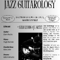Lvl 1 - Jazz Guitarology + Sam Leong Quartet live at Lazybones Lounge Restaurant & Bar in Marrickville on March 22, 2026 - Concert poster