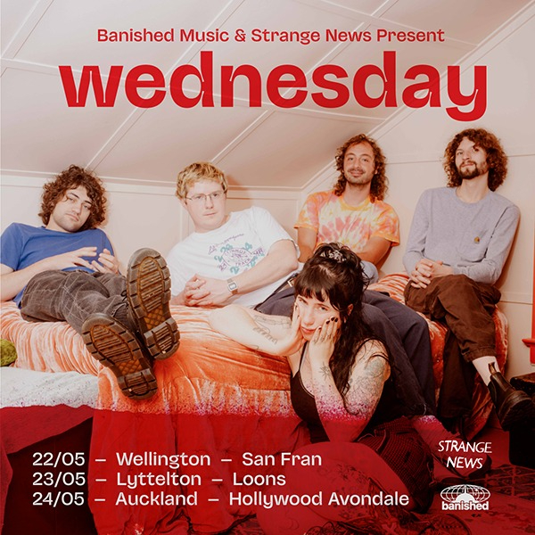 Wednesday | Christchurch w/ Mim Jensen live at The Loons in Lyttelton on May 23, 2026 - Concert poster