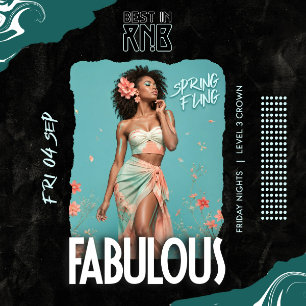 FABULOUS Fridays | Best in RNB live at Level 3 Crown - Crown Melbourne - Concert poster