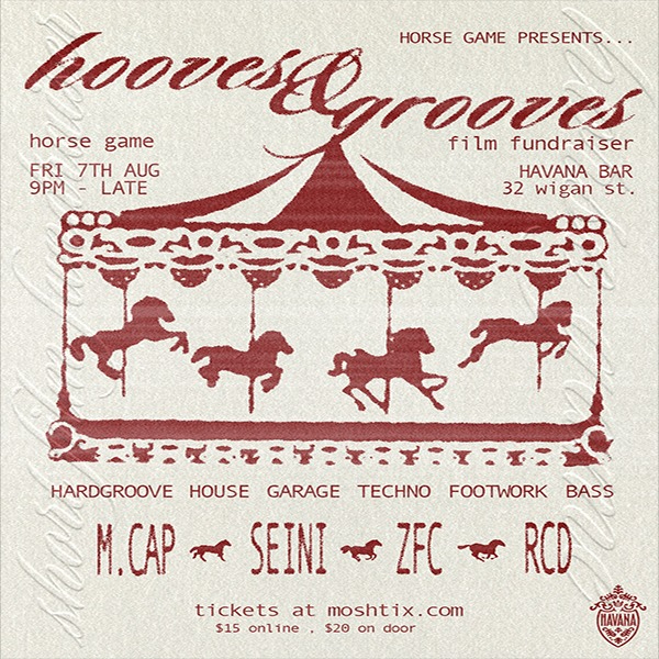 Hooves & Grooves live at Havana Bar - Concert poster