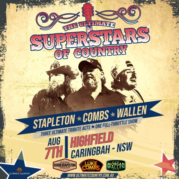 Superstars of Country live at Highfield Caringbah - Concert poster