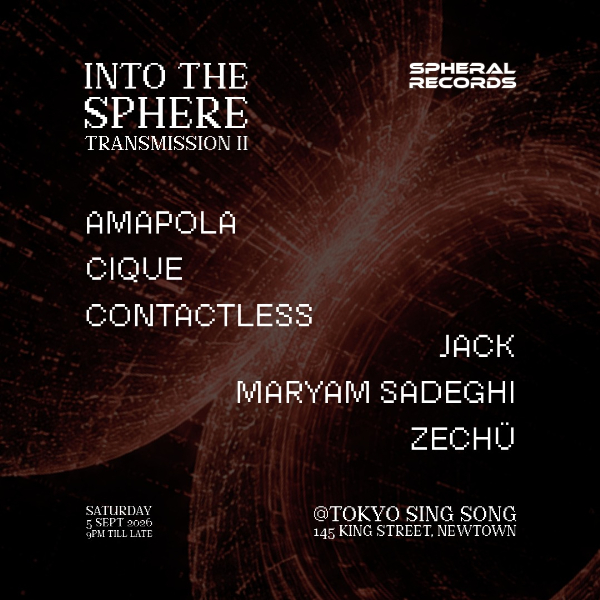Spheral Records Transmission 2.0 live at Tokyo Sing Song - Concert poster