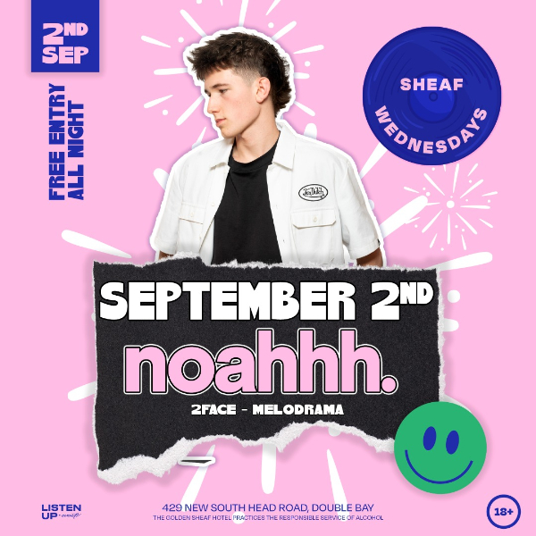 Sheaf Wednesdays | SEPTEMBER 2nd 'w' NOAHHH. live at The Golden Sheaf - Concert poster