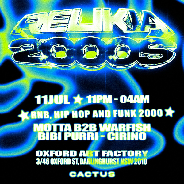 RELIKIA2000 - O TEMPO DO OURO live at Oxford Art Factory - Concert poster