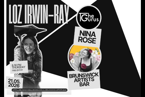 LOZ IRWIN-RAY / NINA ROSE / THE GURUS live at Brunswick Ballroom - Concert poster