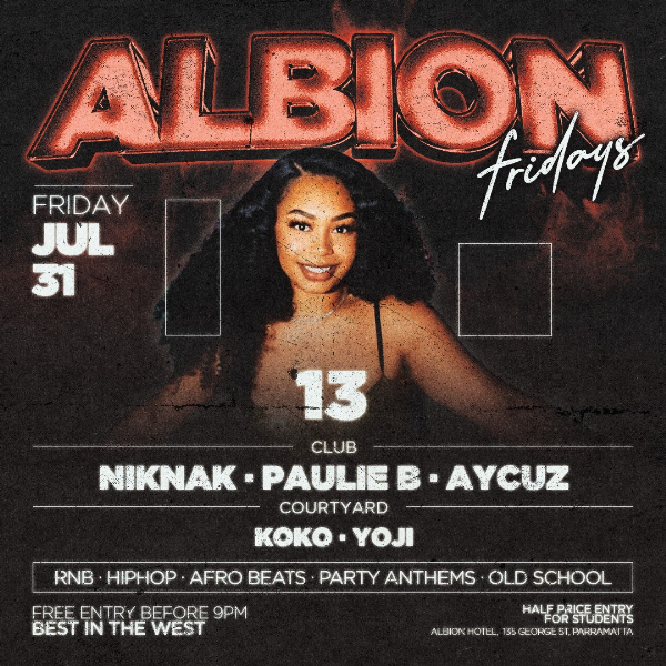 Albion Fridays ft. 13 live at The Albion Hotel - Concert poster