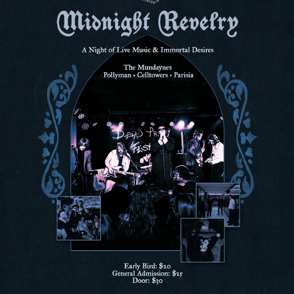 Midnight Revelry : A Night of Live Music & Immortal Desires live at A Smith St Basement - Concert poster