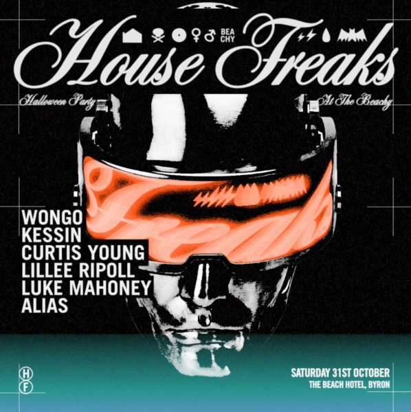HOUSE FREAKS - Halloween Party live at BEACH HOTEL, BYRON BAY - Concert poster