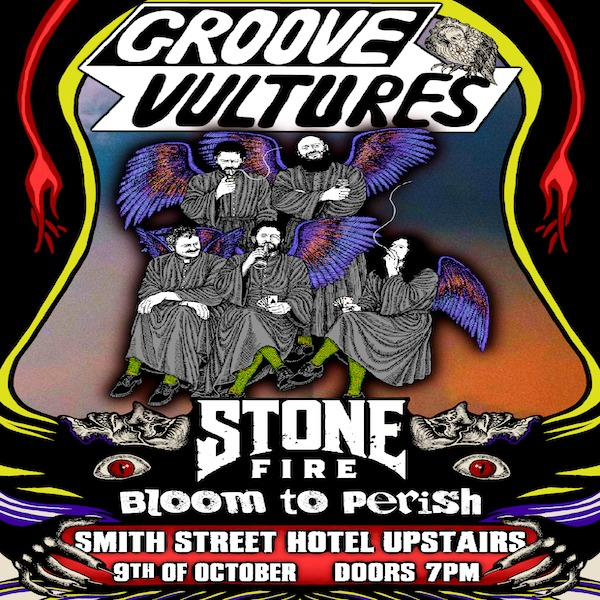 Groove Vultures Hurricane Release Show live at A Smith St Basement - Concert poster
