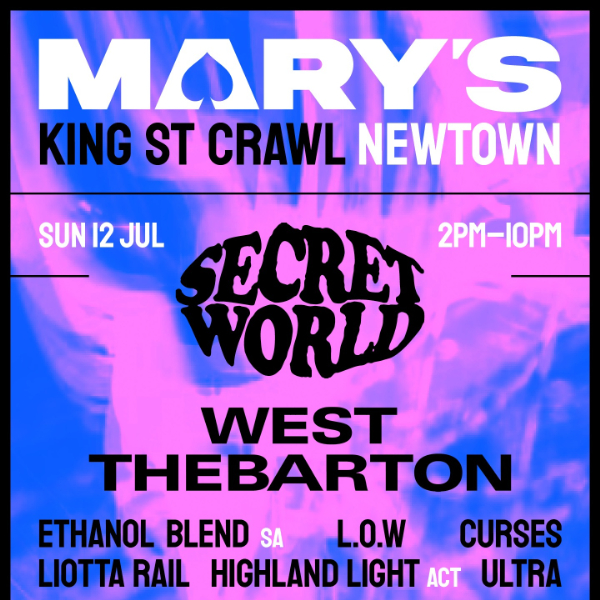 KING ST CRAWL w/ SECRET WORLD // WEST THEBARTON // ETHANOL BLEND // L.O.W // CURSES // HIGHLAND LIGHT // LIOTTA RAIL // ULTRA live at Buddy’s Bar Newtown - Concert poster