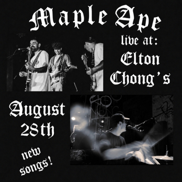Maple Ape - Give Me More Release Party live at Elton chong - Concert poster