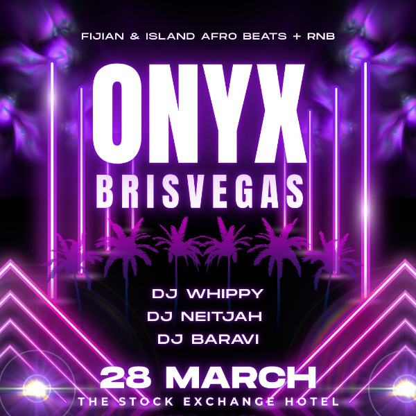 Onyx Brisvegas - 28 March 2026 live at Stock Exchange Hotel in Brisbane City on March 28, 2026 - Concert poster