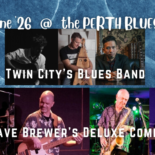 Twin City’s Blues Band + Dave Brewer's Deluxe Combo live at The Charles Hotel - Concert poster