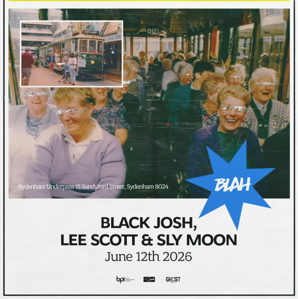 Blah Records: A Day Trip in Christchurch ft. Black Josh, Lee Scott & Sly Moon live at Sydenham Underpass - Concert poster