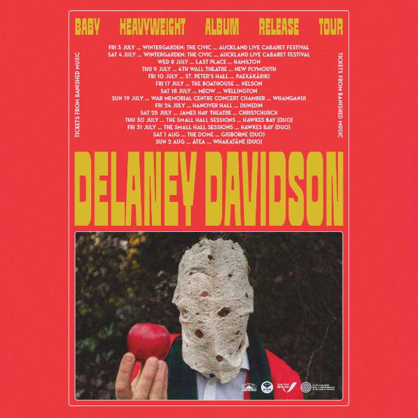 Delaney Davidson Baby Heavyweight | Dunedin live at Hanover Hall - Concert poster