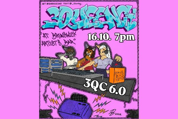 3QUEENCY live at Brunswick Ballroom - Concert poster