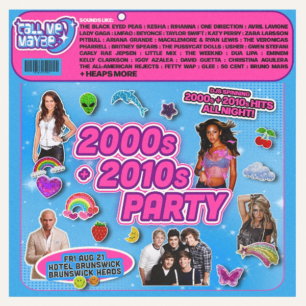 2000s + 2010s Party - Brunswick Heads  live at Hotel Brunswick - Concert poster