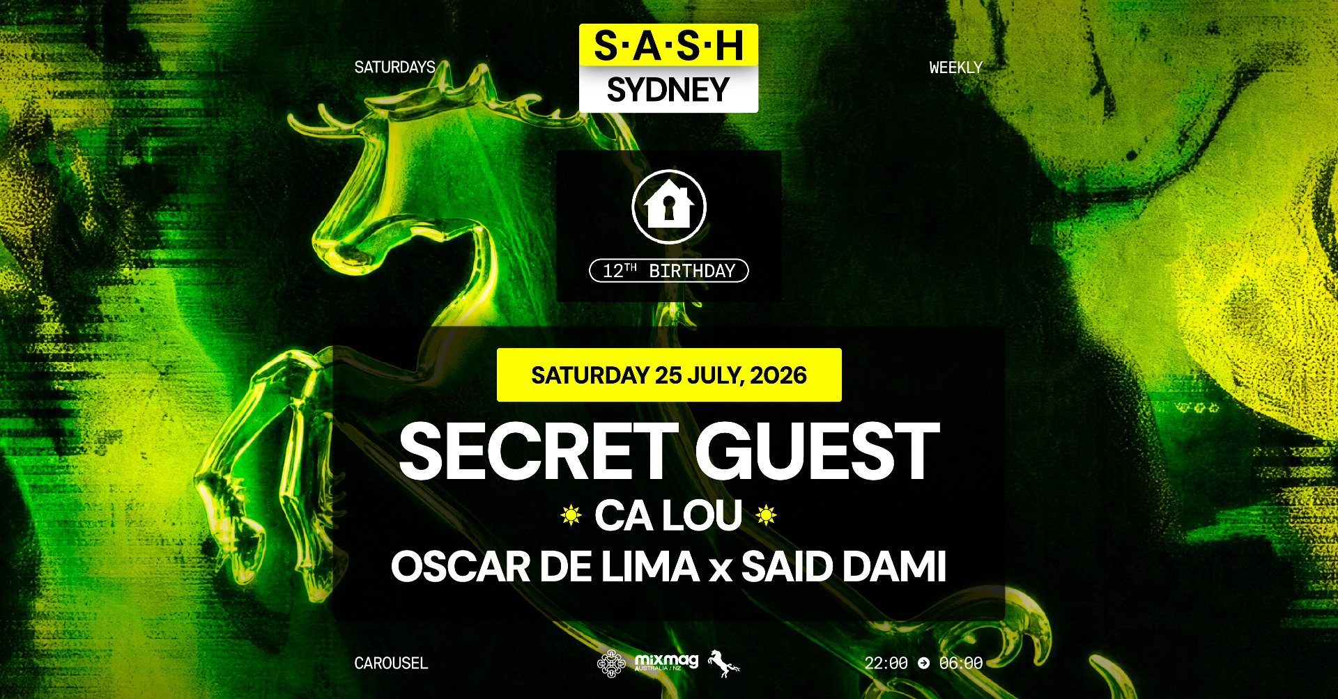 ★ S.A.S.H Sydney x Refuge 12th Bday ★ Saturday 25th July ★ live at Waywards Ballroom - Concert poster