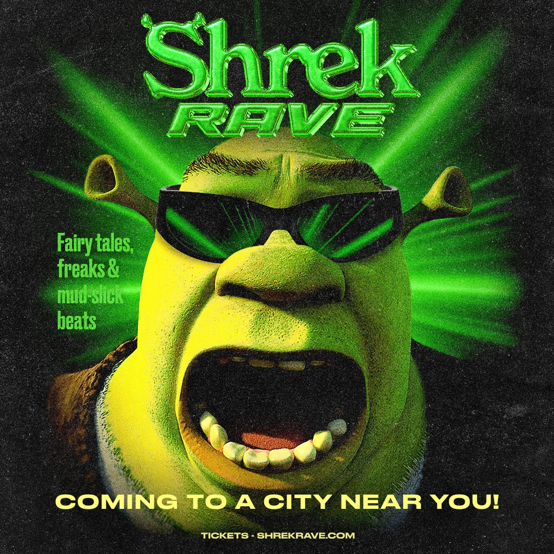 Shrek Rave live at Altar Bar in Hobart on April 10, 2026 - Concert poster