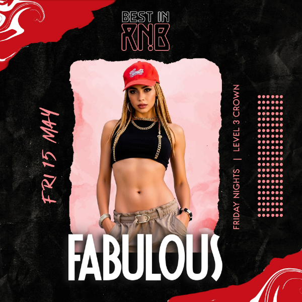Fabulous Fridays | Best in RNB live at Level 3 Crown - Crown Melbourne in Southbank on May 15, 2026 - Concert poster