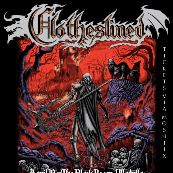 Clotheslined w. Flavuh & Rusty & The Bucketheads [IN THE BLACKROOM] live at Marlin Hotel in Sydney on April 10, 2026 - Concert poster