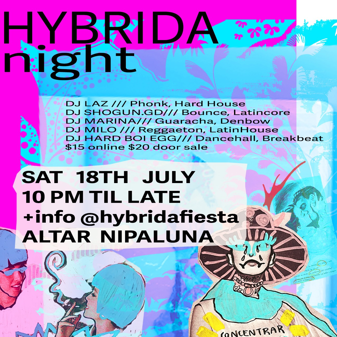 Hybrida live at Altar Bar - Concert poster