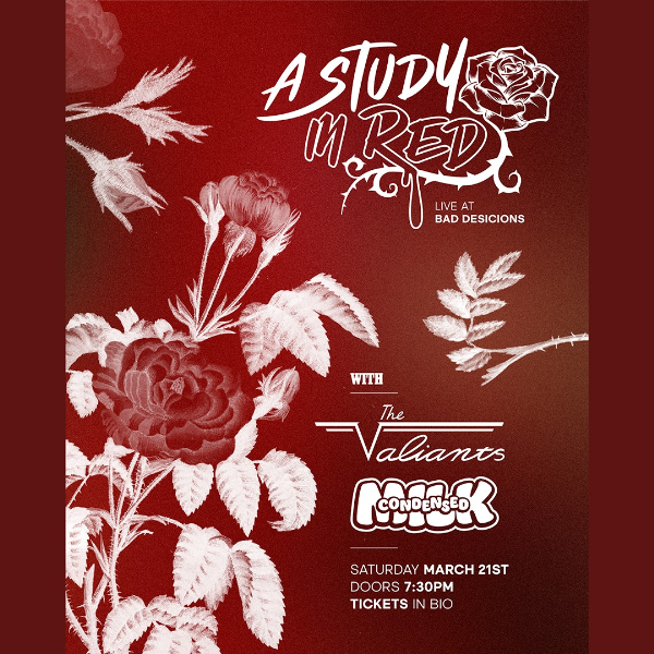 A Study In Red Live At Bad Decisions live at Bad Decisions Bar in Fitzroy on March 21, 2026 - Concert poster