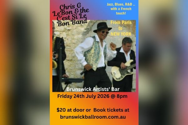 CHRIS G LE BON & THE C'EST SI LE BON BAND live at Brunswick Ballroom - Concert poster