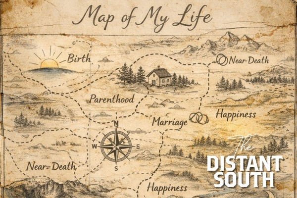 THE DISTANT SOUTH - "MAP OF MY LIFE" ALBUM LAUNCH with very special guests THE PLEASURES live at Brunswick Ballroom - Concert poster