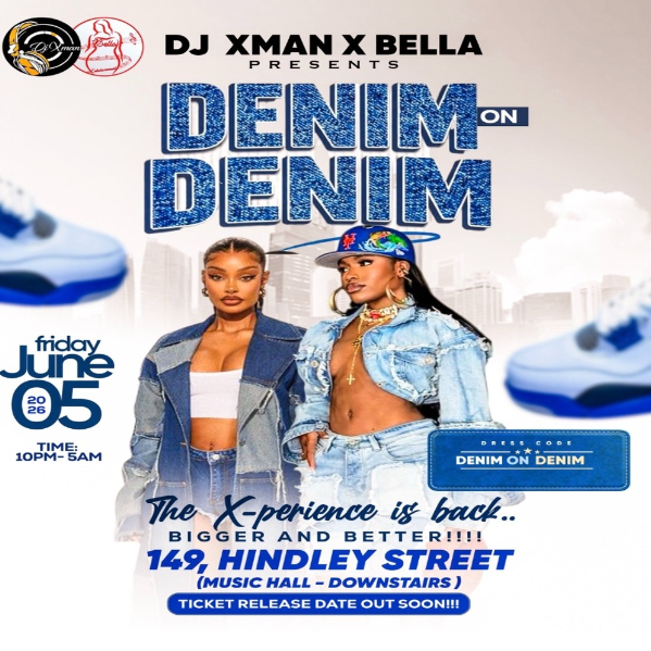X-Perience (Denim on Denim) live at Hindley St Music Hall in Adelaide on June 05, 2026 - Concert poster