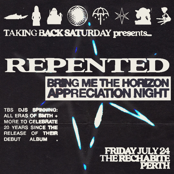 Repented: Bring Me The Horizon Appreciation Night - Perth live at The Rechabite - Concert poster
