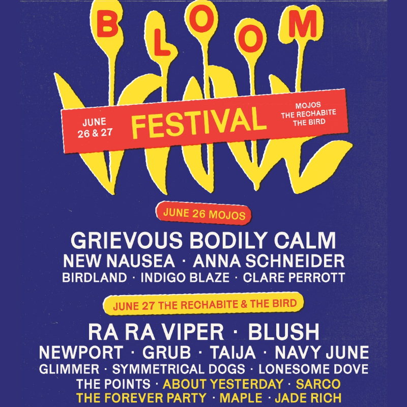BLOOMFEST live at MOJO'S BAR - Concert poster