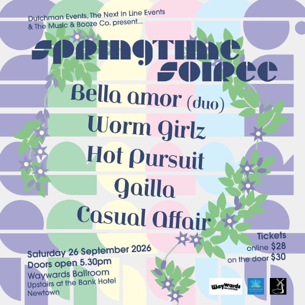Springtime Soirée live at Waywards Ballroom - Concert poster