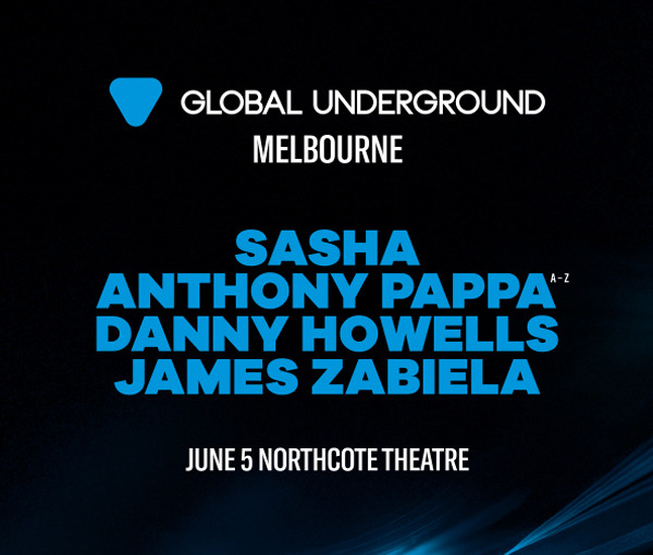 GLOBAL UNDERGROUND ft. SASHA live at Northcote Theatre - Concert poster