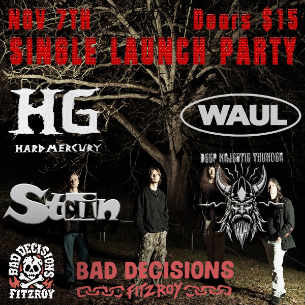 ‘The Trees’ Single Launch live at Bad Decisions Bar - Concert poster