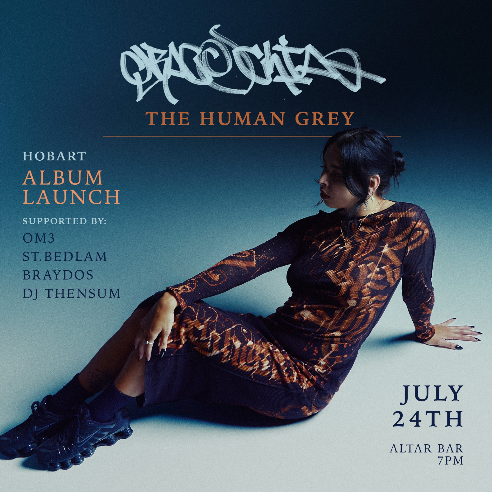 Grace Chia—The Human Grey Album Launch live at Altar Bar - Concert poster