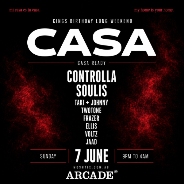 CASA x Arcade - 7th June live at Arcade Bar & Club - Concert poster