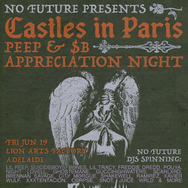 Castles In Paris: Peep vs $B Appreciation Night - Adelaide live at Lion Arts Factory - Concert poster