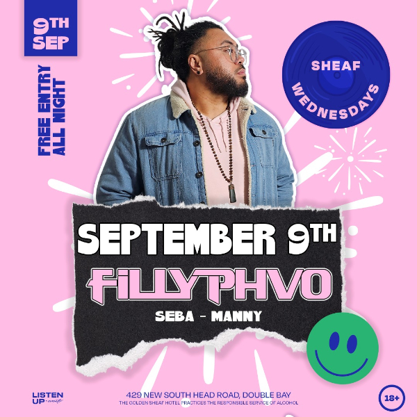 Sheaf Wednesdays | SEPTEMBER 9th 'w' FILLY PHVO live at The Golden Sheaf - Concert poster